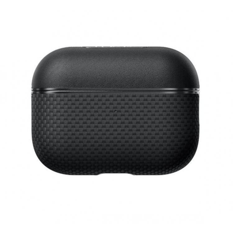 Θήκη Pitaka Aramid Fiber Magnetic 1500D (Plain) για Apple AirPods Pro 2 - ΜΑΥΡΟ/ΓΚΡΙ grained - APM2401